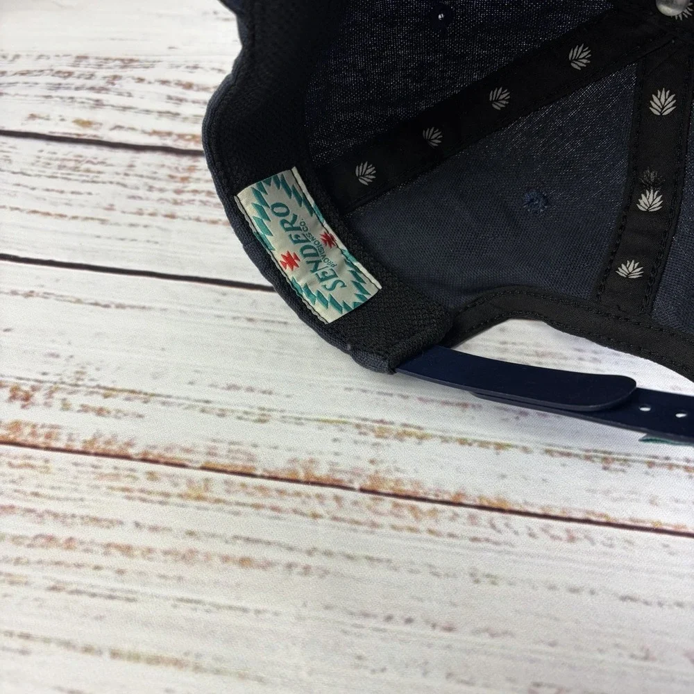 The Hank Hat - Sendero Provisions Co Hat Cap Snap Back Navy Blue Patch Mens - Picture 6 of 7